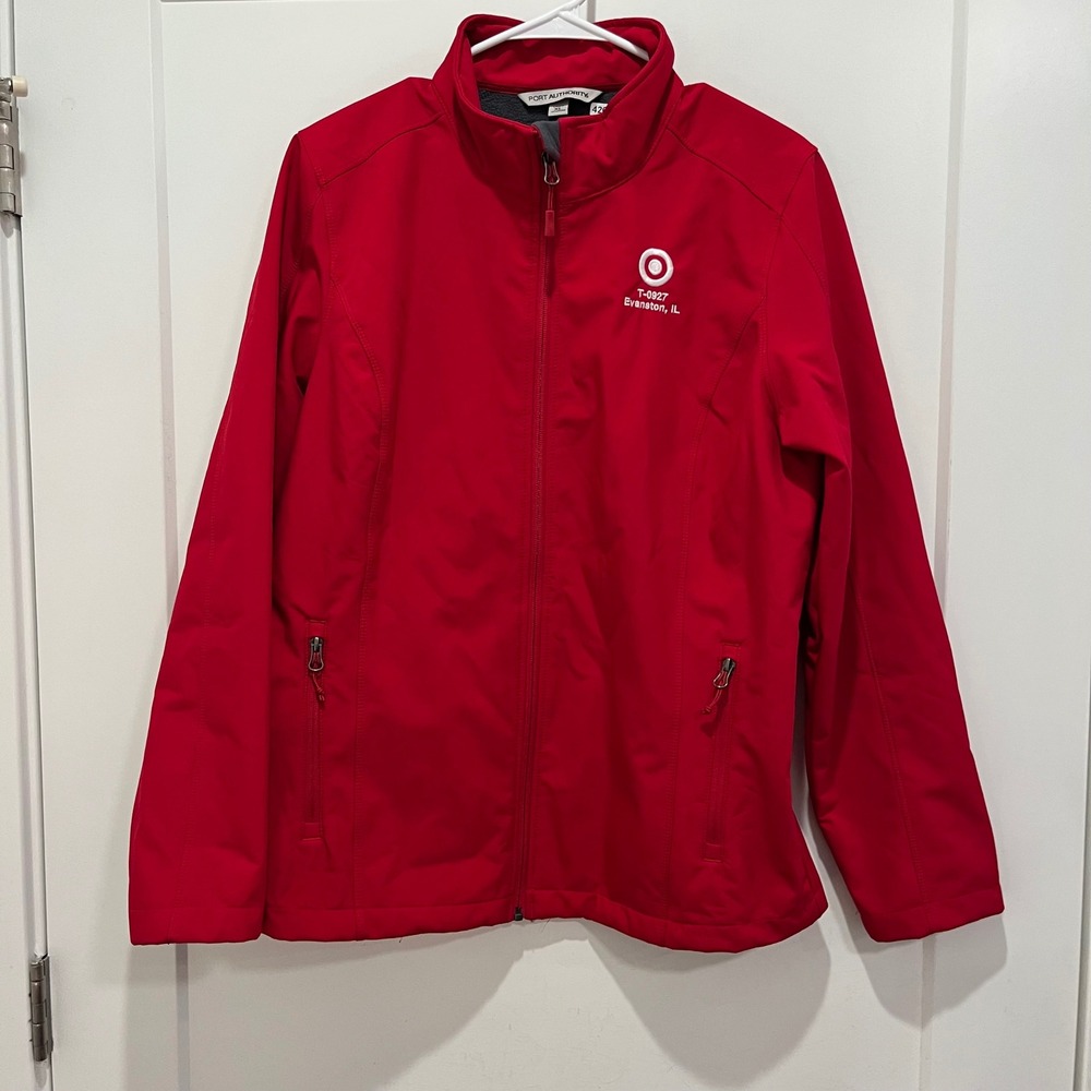 Port Authority Target Evanston IL Softshell Jacket Red Womens XL Full Zip Fleece